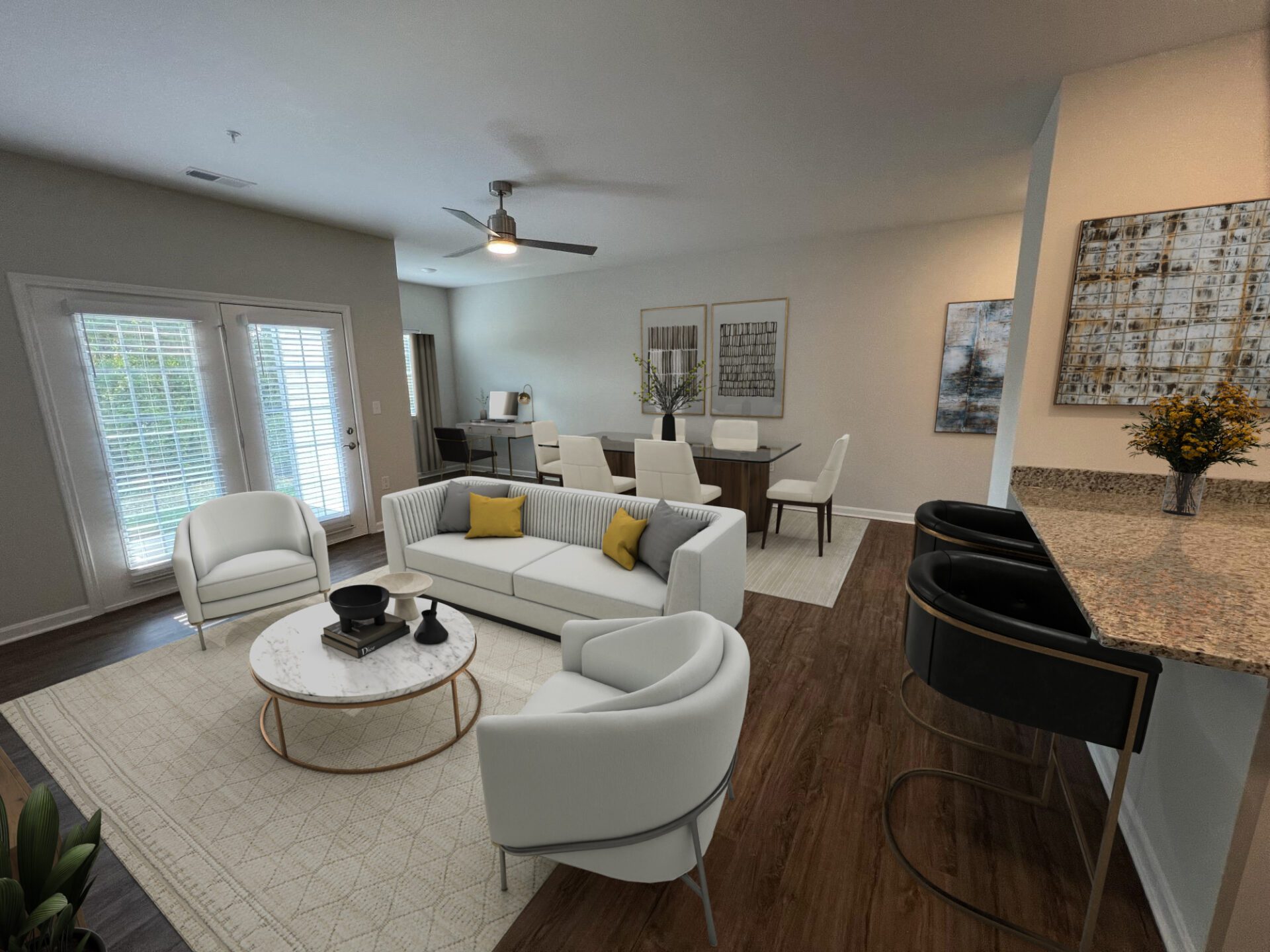 Glow 1 bedroom living room